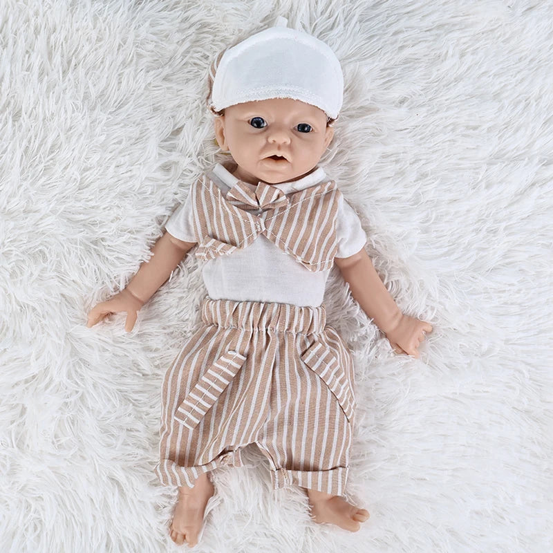 Unpainted Full Body Silicone Reborn Baby Dolls Lifelike Newborn Doll Baby DIY Blank Kit for Children Christmas Toys