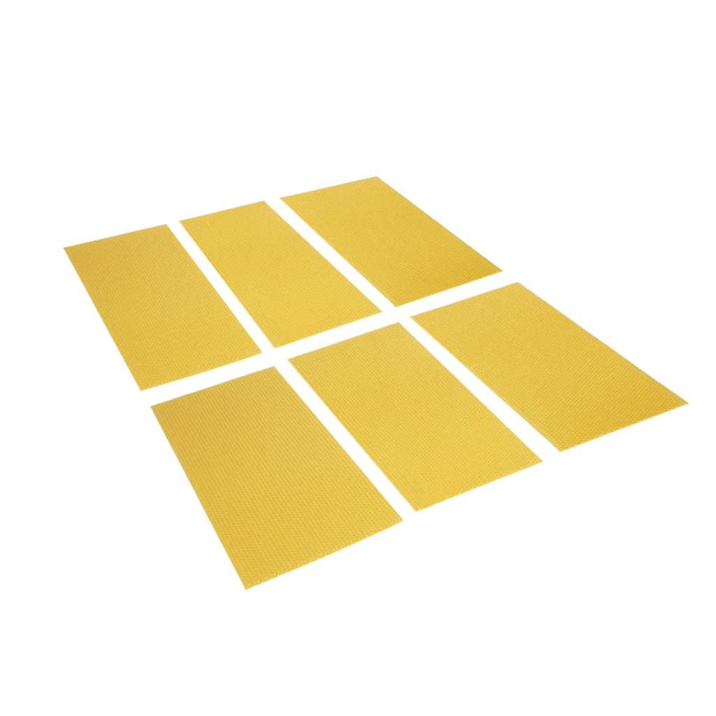 30-Pack Beeswax Foundation Sheets Natural Beeswax Hive Foundations Beekeeper's Starter Kit 7.68x16.34" Beekeeping Sheets for Increased Honey Production