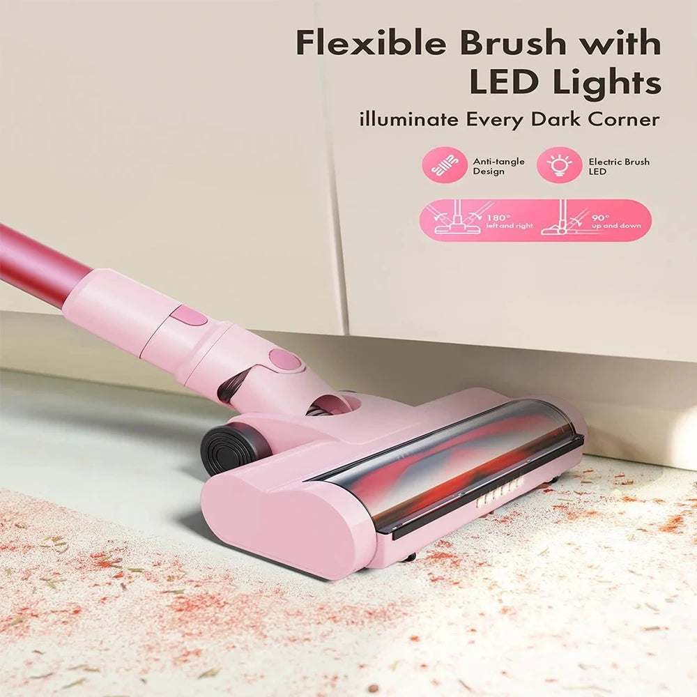 Homeika Cordless Vacuum Cleaner,23KPa 48mins Powerful Suction Vacuum LED Display,Lightweight Stick for HardFloor/Carpet/Pet Hair