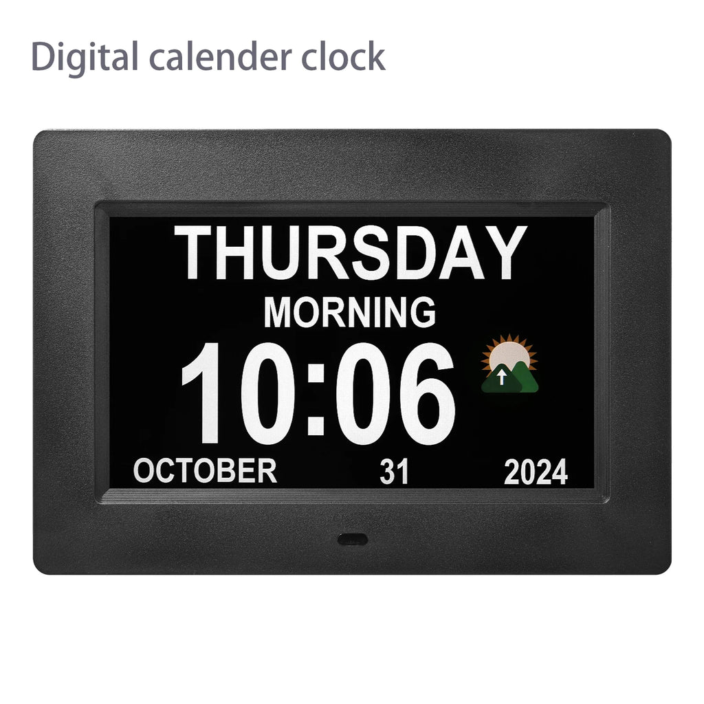 Dementia Clocks for Seniors, Digital Clock with Day and Date | Large Font, Multiple Alarm Clocks, Multiple Interface Displays, Automatic Dimming, Remote Control