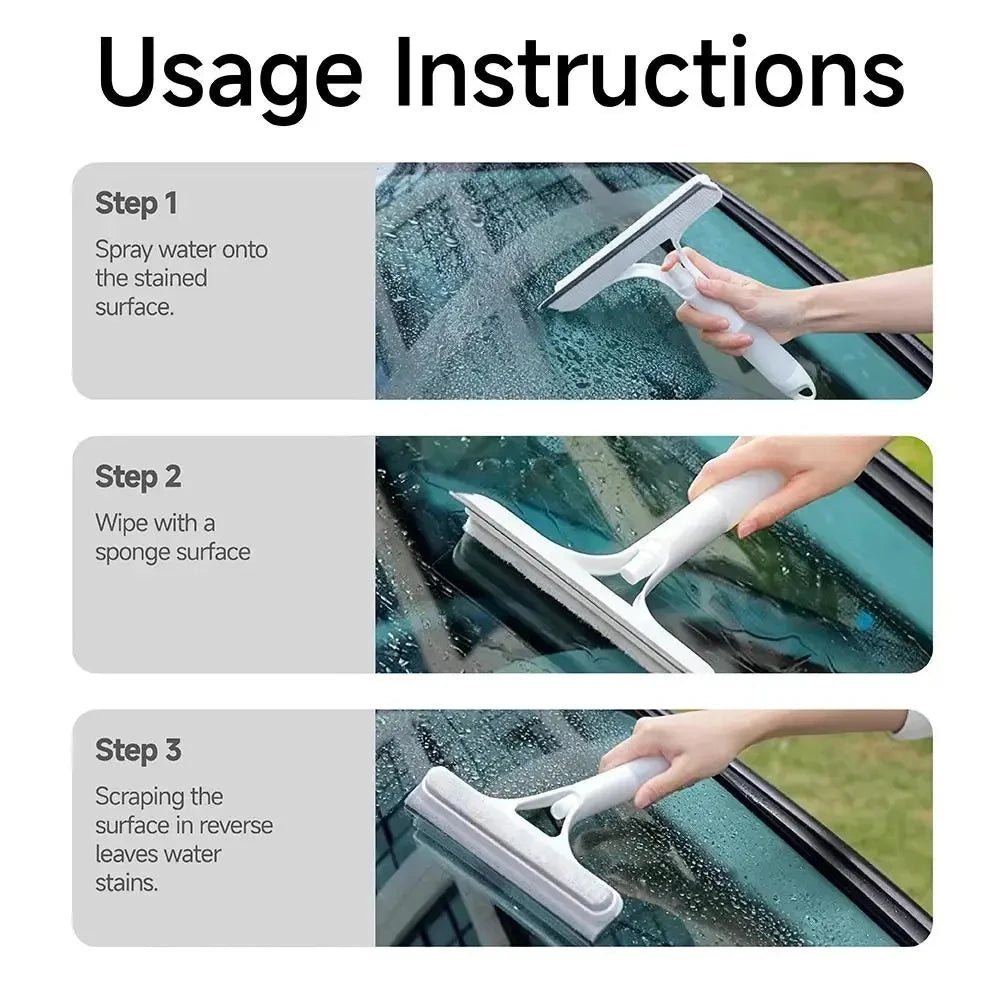 3-in-1 Spray, Scrub & Squeegee Window Cleaner