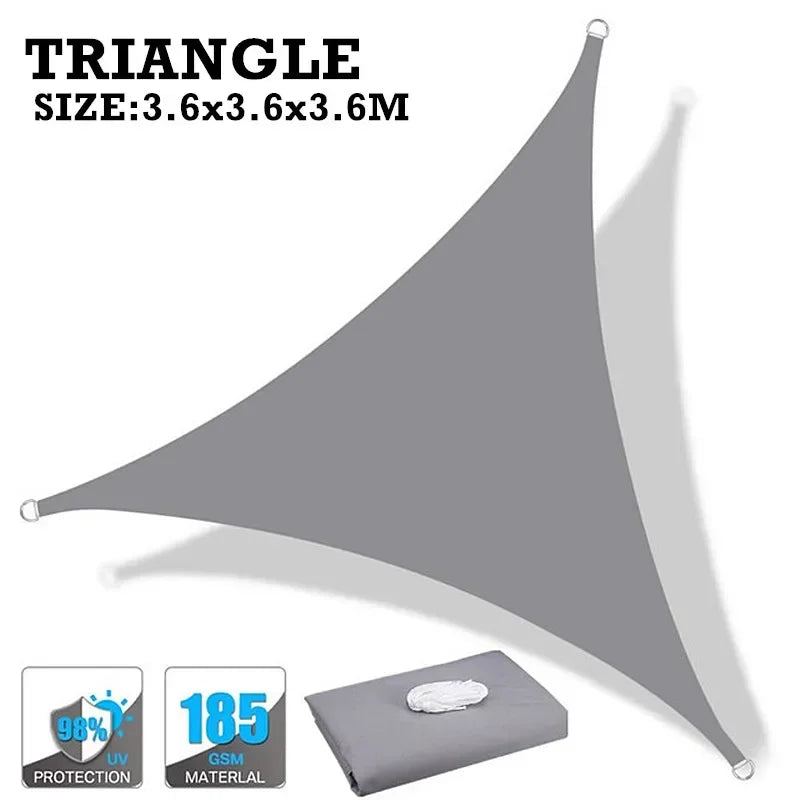 160GSM Waterproof Awning Sunshade Sun Shade Sail For Outdoor Garden Beach Camping Patio Pool Sun Canopy Tent Sun Shelter