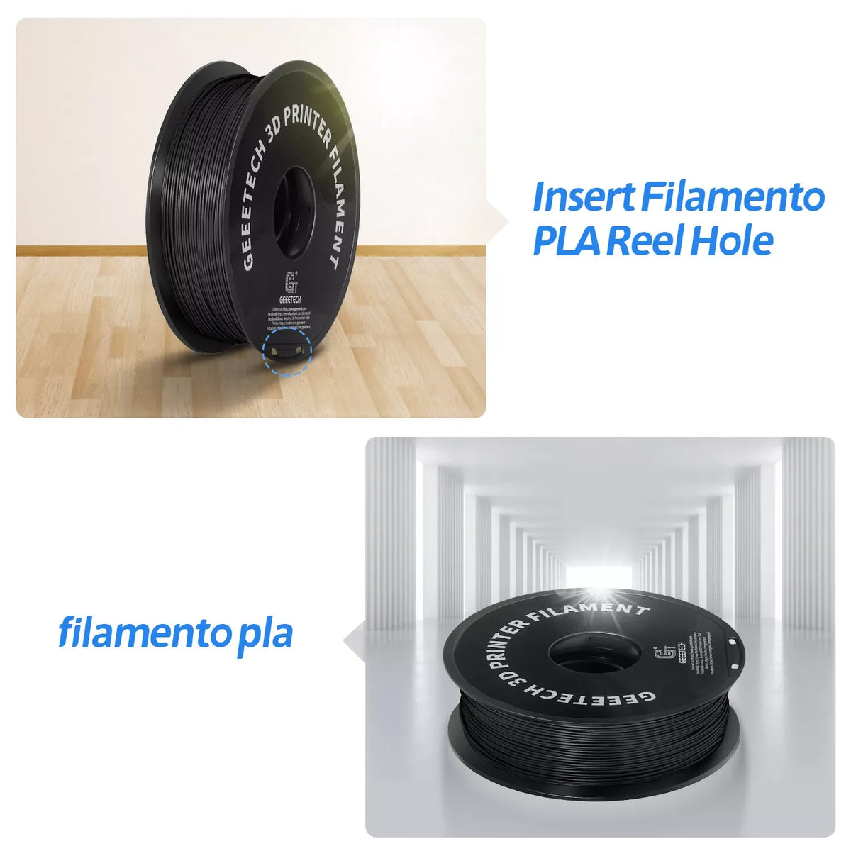 Geeetech Standard PLA Filament 1kg 1.75mm 3D Printer Plastic Material, Accuracy 0.03mm, Fit Most FDM Printer