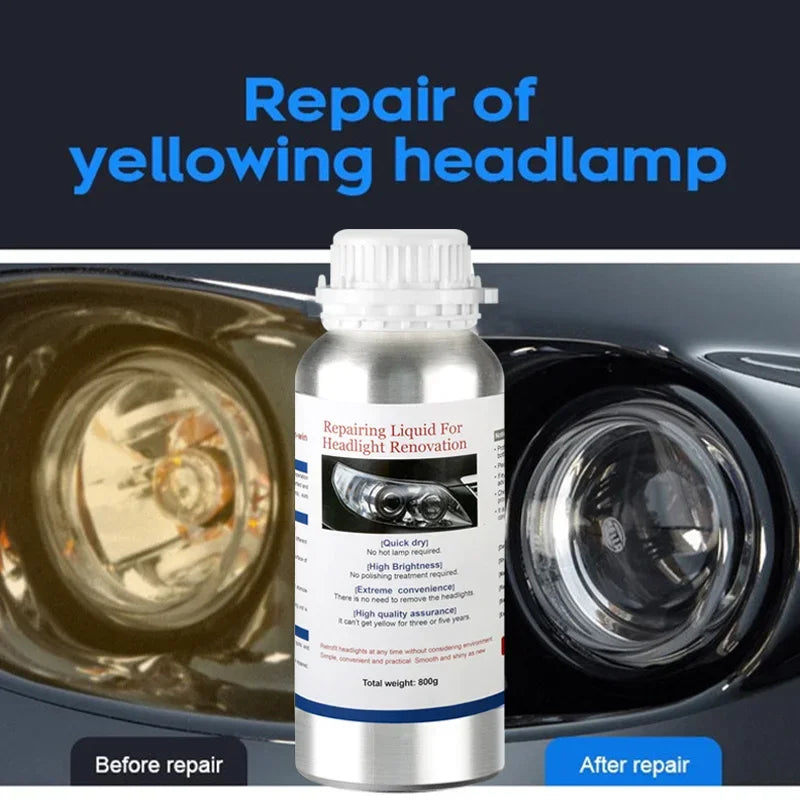 Car Headlight Polymer Polish, 800ml (2 Pack)