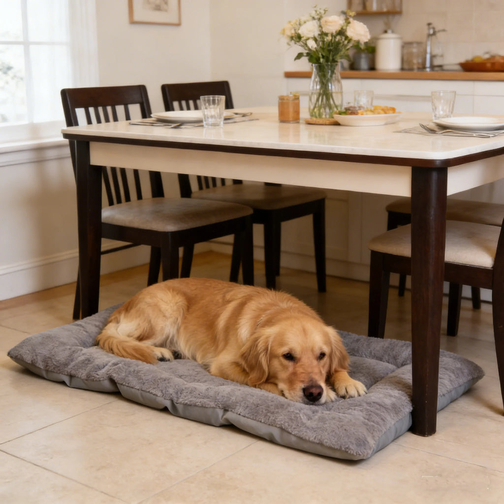 Plush Dog Bed Sofa, Thickened Soft Polyester Pet Mat for Small, Medium and Large Dogs and Crates