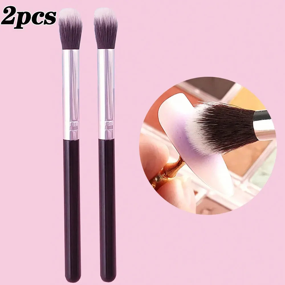2Pcs Black Wooden Handle Ombre Gradient Nail Brush UV Gel Drawing Smudge Tool Professional Salon DIY Manicure Supply