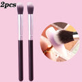 2Pcs Black Wooden Handle Ombre Gradient Nail Brush UV Gel Drawing Smudge Tool Professional Salon DIY Manicure Supply