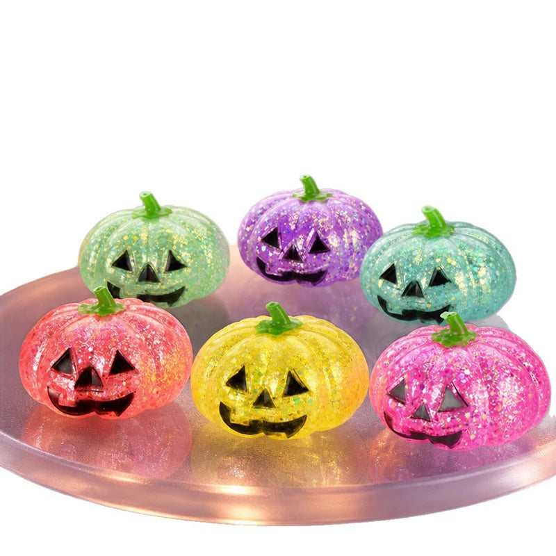 Halloween Pumpkin Squishy Toy, Slow Rising Stress Relief Ball for Party Favors