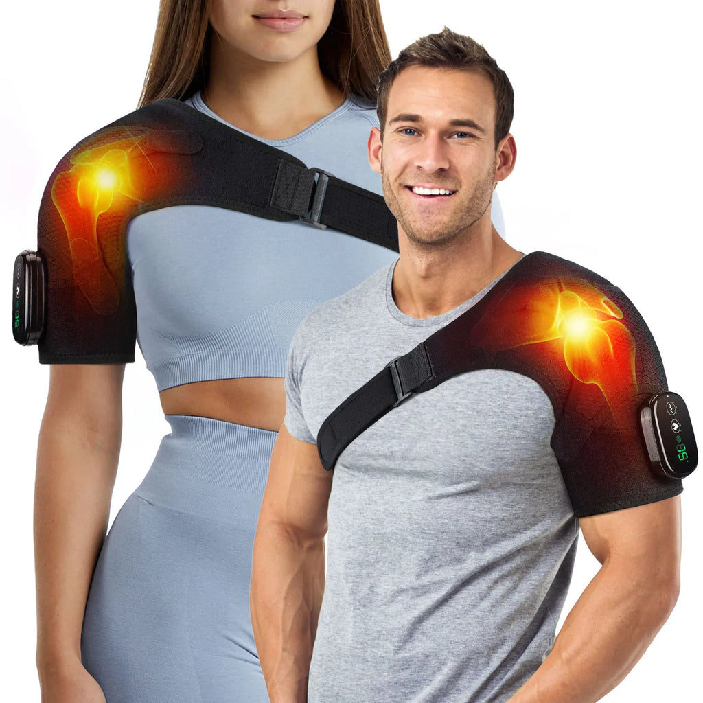 Electric Heated Shoulder and Neck Massage Wrap, Adjustable Hot Compress Back Support Shawl