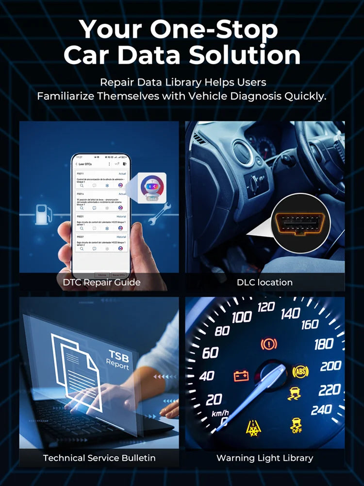 TOPDON TopScan Lite Scanner Smart Diagnostic Tool DTC Repair Guide Bluetooth OBD2 Code Reader Code Reader Full System