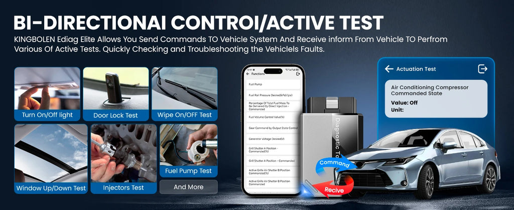 KINGBOLEN Ediag Elite Bi-Directional OBD2 Scanner