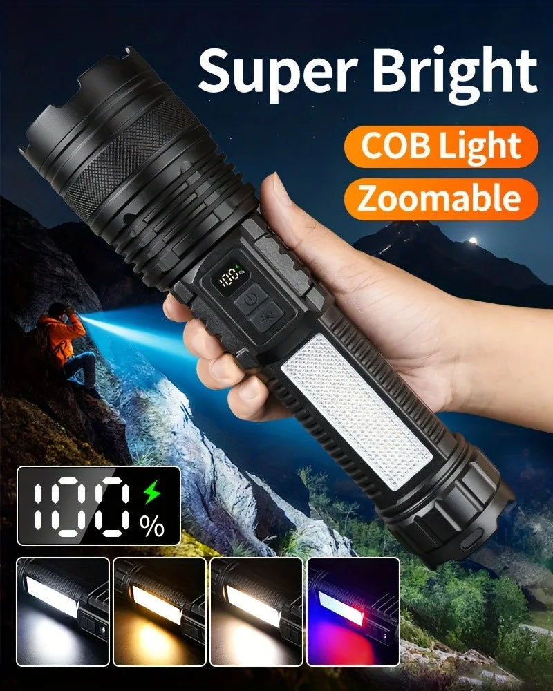 Rechargeable Long-Beam LED Flashlight