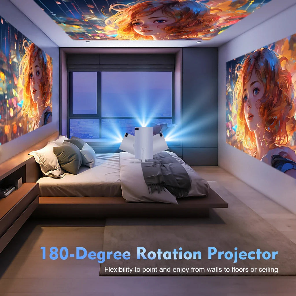 Magcubic Hy300Pro Allwinner H726 Smart Projector, 290Ansi 720P Native 1080P Compatible, Android 14 Dual Wifi6 Bt5.4 8K Decoding Indoor Outdoor