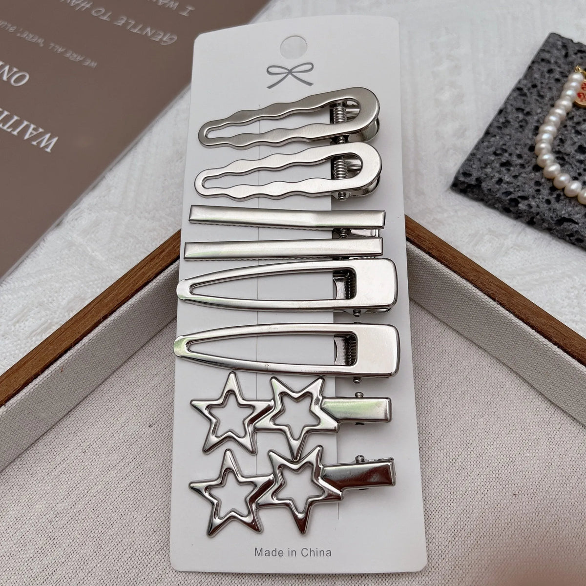 Silver Metal Duckbill Hair Clips