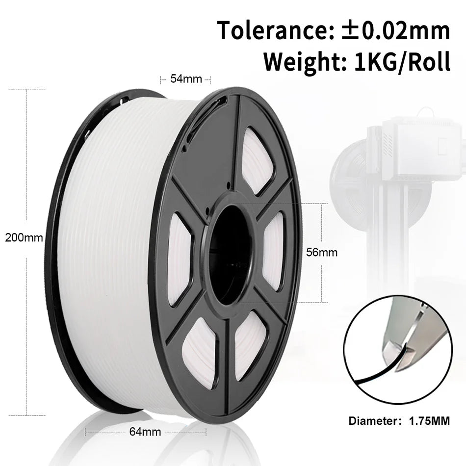 SUNLU PLA Plus 3D Printer Filament 1.75mm, 1kg Neatly Wound Tangle-Free Spool