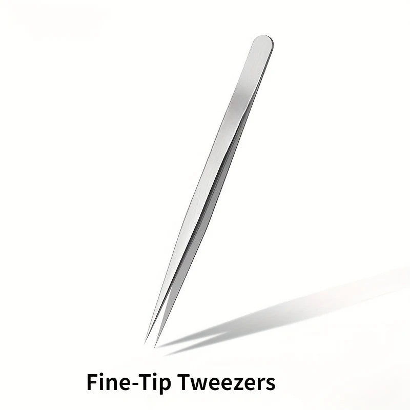 Stainless Steel Precision Pointed Tweezers for Eyebrows, Hair Removal and Blackhead Extraction