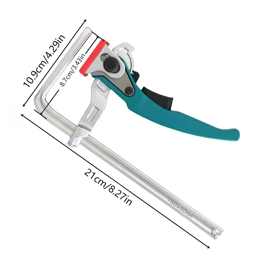2pcs Ratcheting Table Clamps, Quick Release Track Saw Clamps, Guide Rail Clamp for MFT Table and Guide Rail System