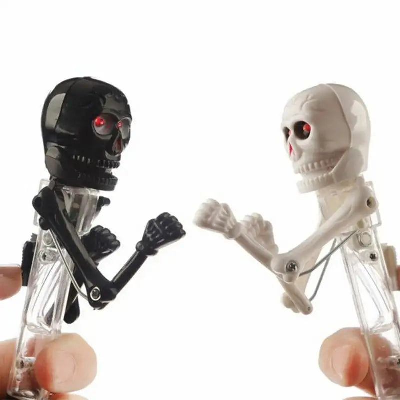 Halloween Skeleton Head Boxing Pen Children Creative Ball Point Pen With Light Toy Halloween Stationery Supplies
