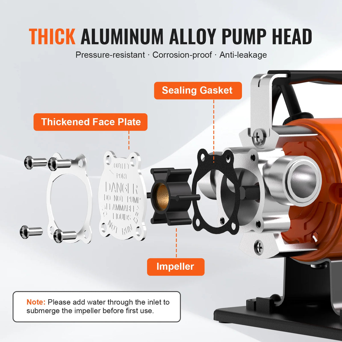 SucceBuy Water Transfer Pump 120V 360GPH 1/10 HP, Portable Utility Pump