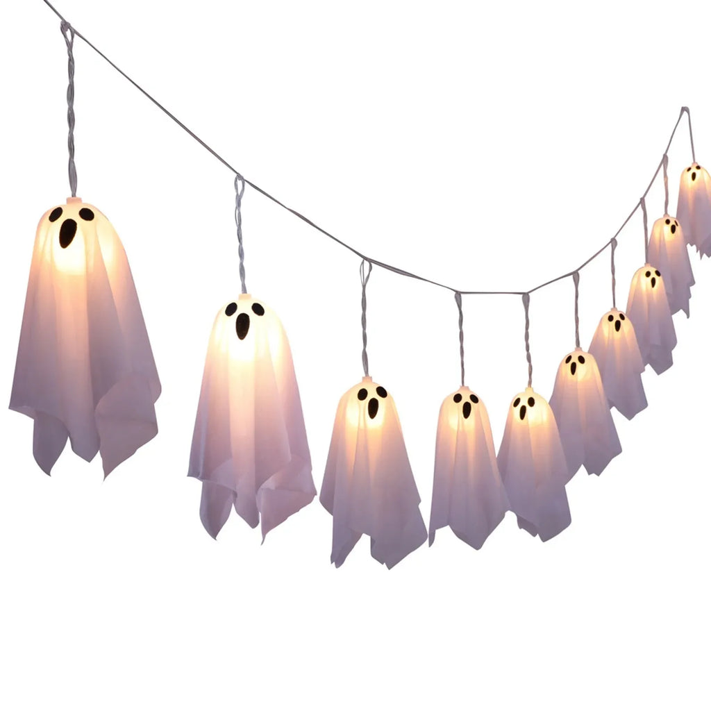 Halloween Ghost String Lights, 8 Modes Waterproof LED Garland