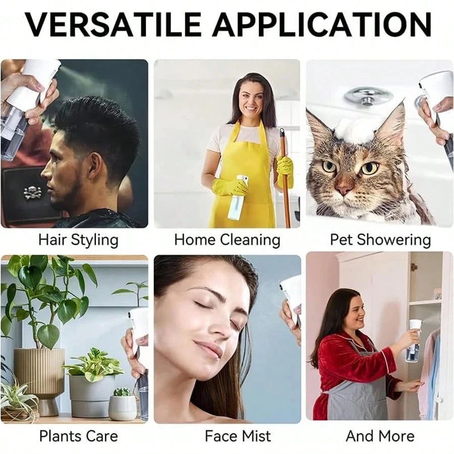 1pc Continuous Fine Mist Spray Bottle, Multi-Purpose Handheld Sprayer For Hair, Facial Toner, Alcohol, Plants, Home Cleaning