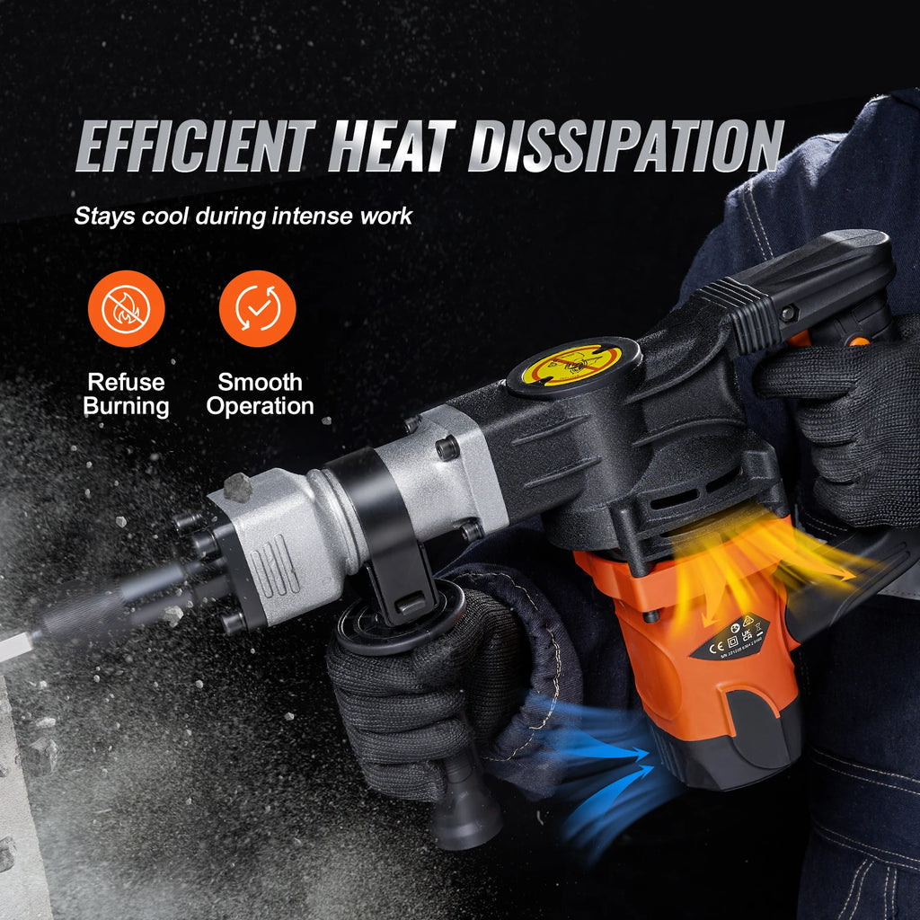 SucceBuy 1400W Electric Demolition Jack Hammer