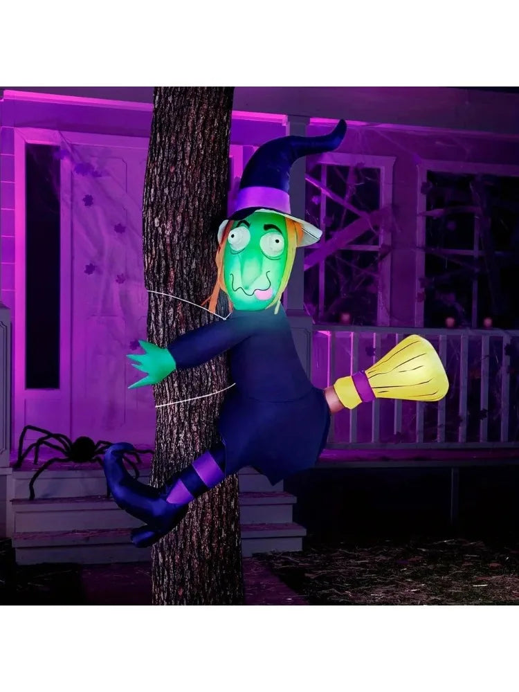 Halloween 4 ft Inflatable Witch with Built-In LED Lights
