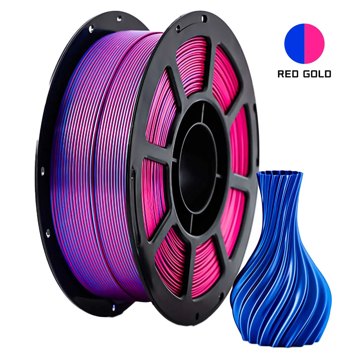 ADLAYER Silk PLA 3D Printer Filament 1.75mm, 1kg (2.2lb) Spool, Smooth Silky Finish, Dimensional Accuracy +/- 0.02mm