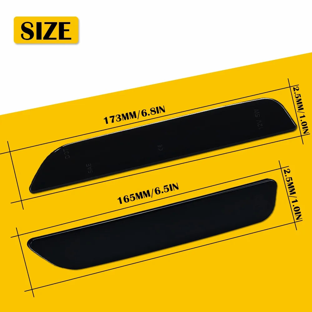 4/2Pcs LED Turn Signal Front Rear Bumper Side Marker Lights For Ford Mustang GT Shelby GT500 Boss 302 2010 2011 2012 2013 2014