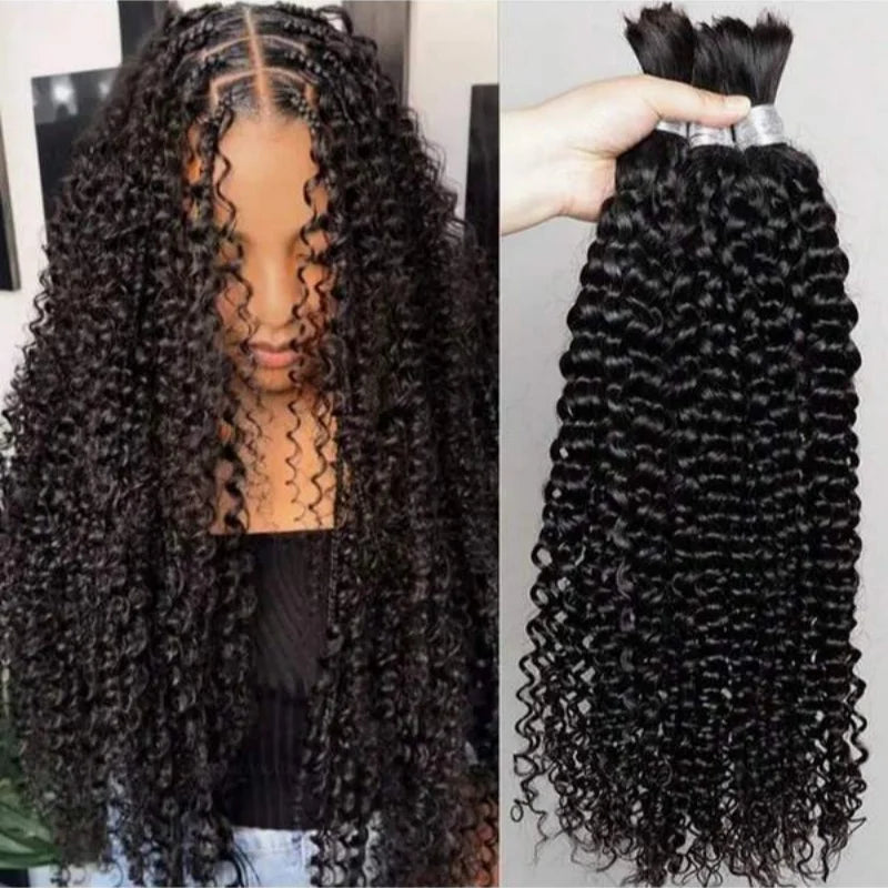 Deep Wave Human Braiding Hair, 2 Bundles