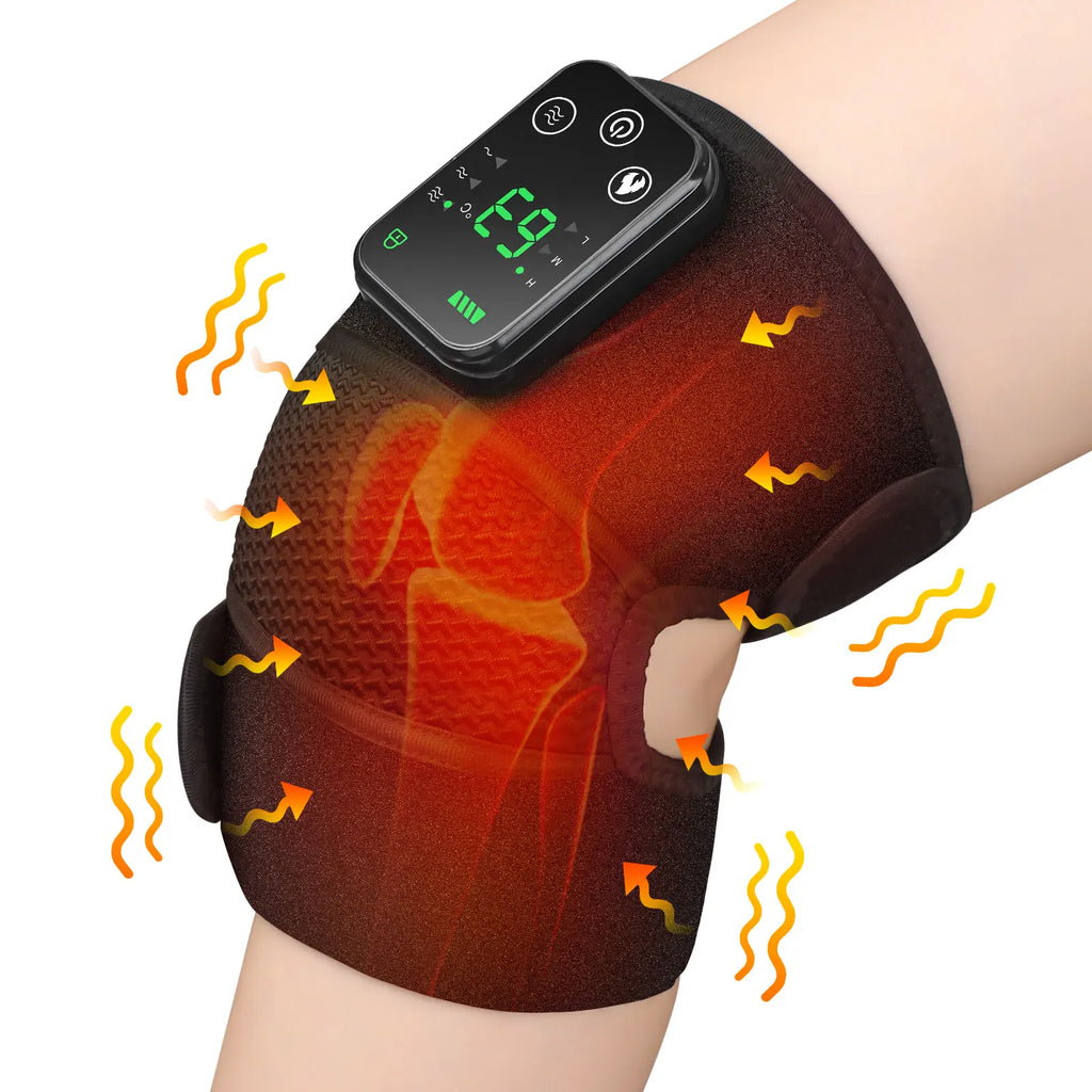 Heated Knee Massager with Vibration, Thermal Knee Pad for Knee, Shoulder and Elbow