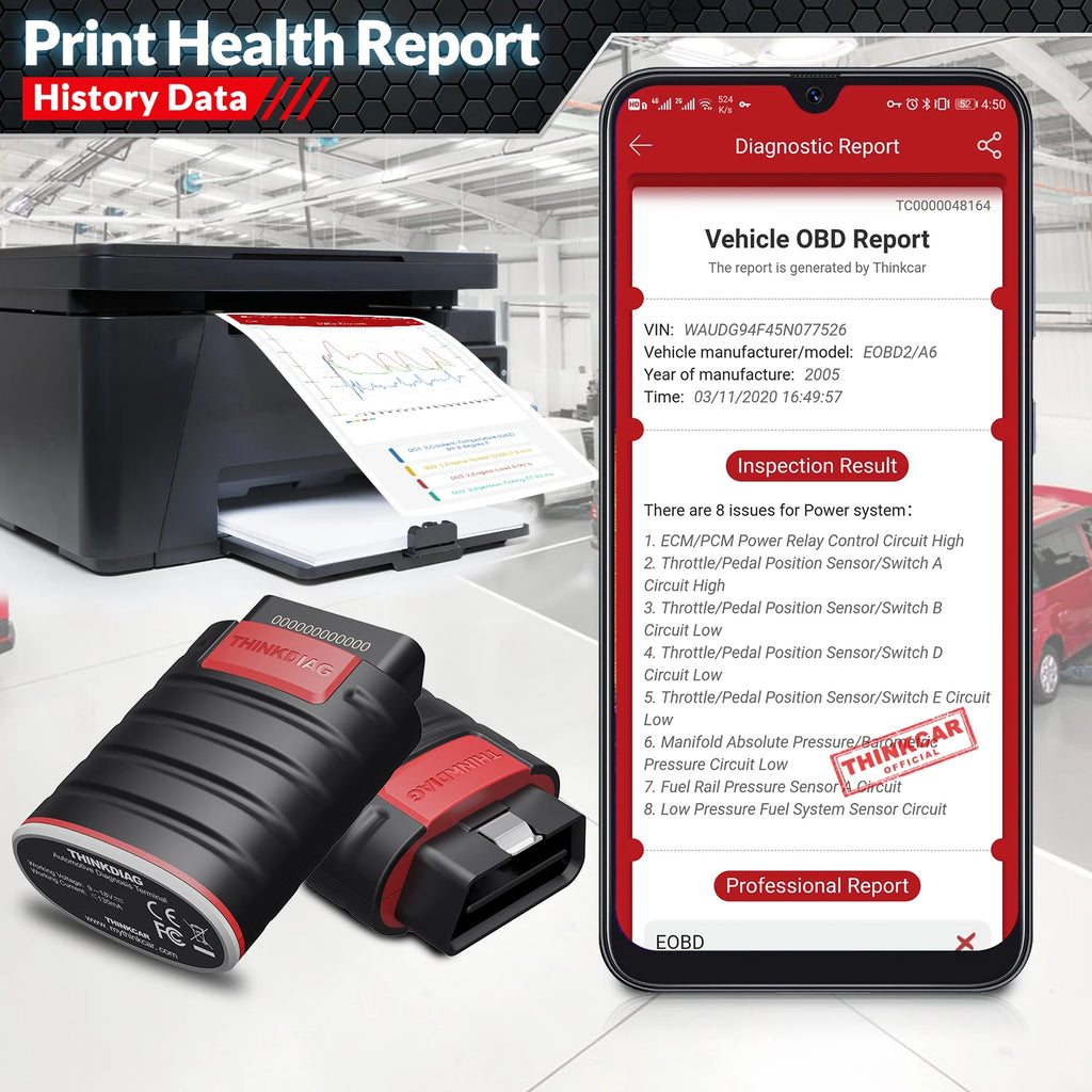 2026 THINKCAR New Thinkdiag Online ECU Coding Active Test ALL System German Car Diagnostic Tool 16 Reset Code Reader Hot Version