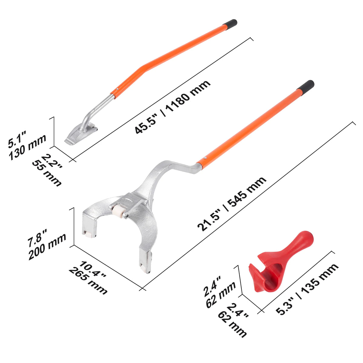 SucceBuy Tire Mount Demount Tool, 22.5"-24.5" Manual Steel Tire Changer Mount Demount Removal Tool, Tire Changing Tools for Car