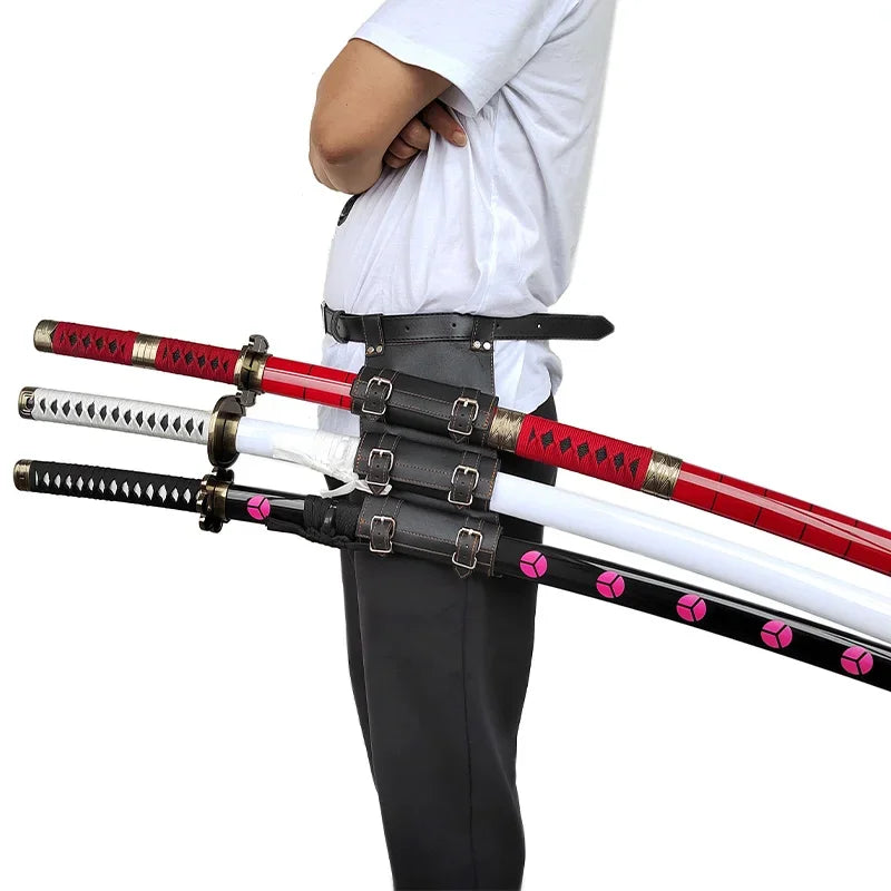 Roronoa Zoro Katana 3pc Toy Cosplay sword Anime Role-playing Weapons Sandai kitetsu  Wado Ichimonji  Enma Purple Halloween Gift
