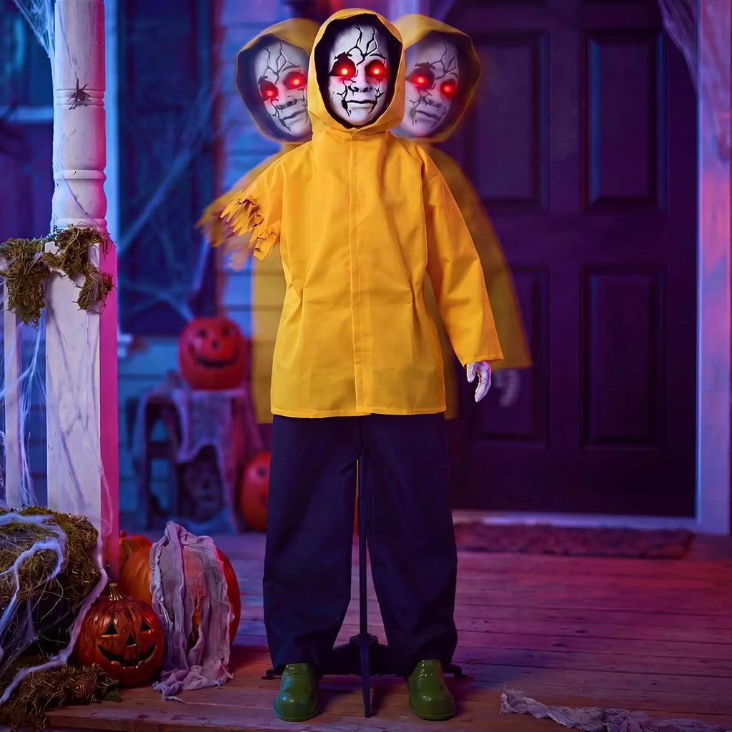Halloween 49 in Animated Ghost, Sound Activated with Glowing Lights