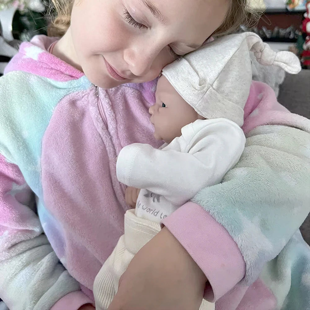 14-inch Full Body Silicone Reborn Baby Doll, Soft Lifelike Newborn Girl Doll