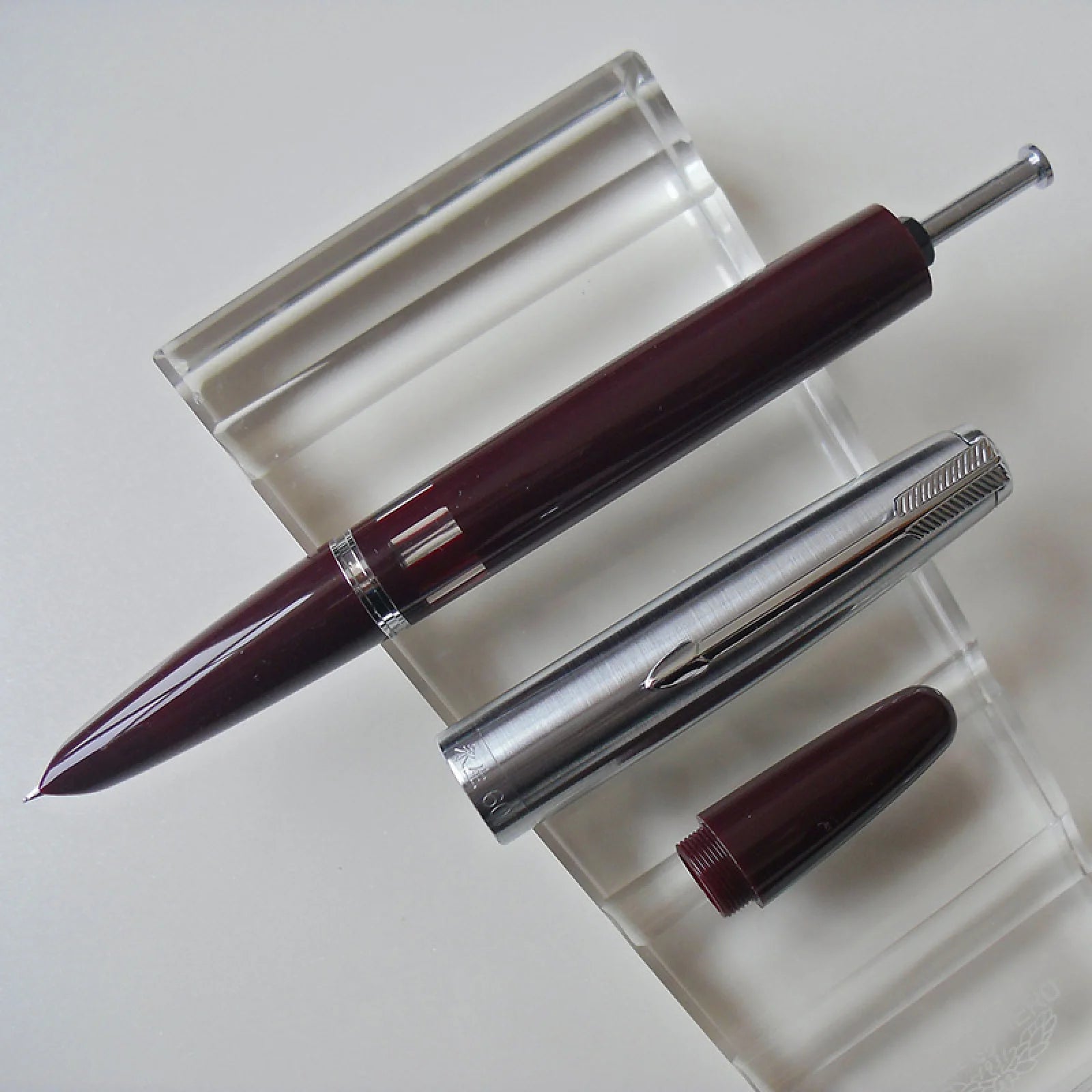 1Pc Deep Brown 138mm Wing Sung 601 Steel Cap Vacumatic Fountain Pen F Nib 0.5mm Ink Pen