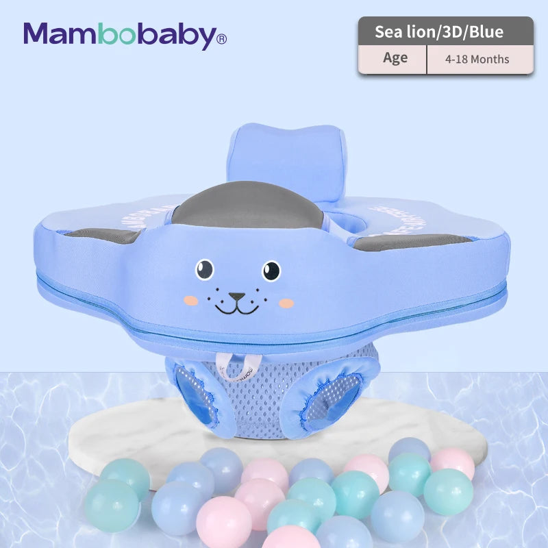 Baby Float with Seat Large Swimming Ring for Infant No Inflation Pool Accessories 6-18-24 Months Pool Game Toys