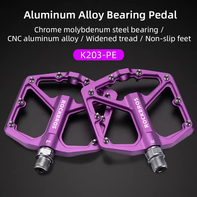 Bike Pedals Aluminum Alloy Anti-slip One-Piece Ultralight Sealed Bearing Cycling Pedals Waterproof Bicycle Accessories
