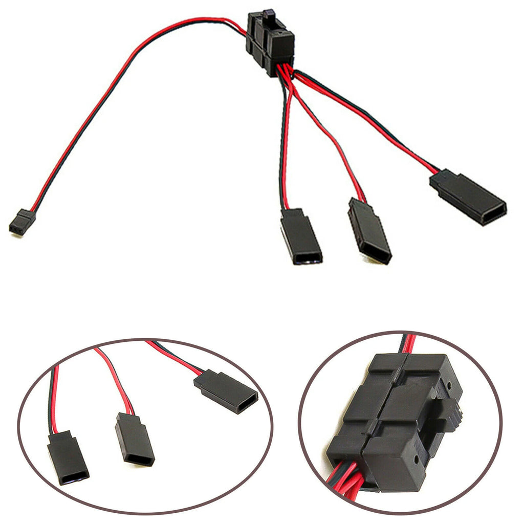 3 Way Wire LED Light On/off Switch Y Cable for 1/10 SCX10 TRX-4 RC Crawler Car On-off Y Connector Adapter RC Car Accessory