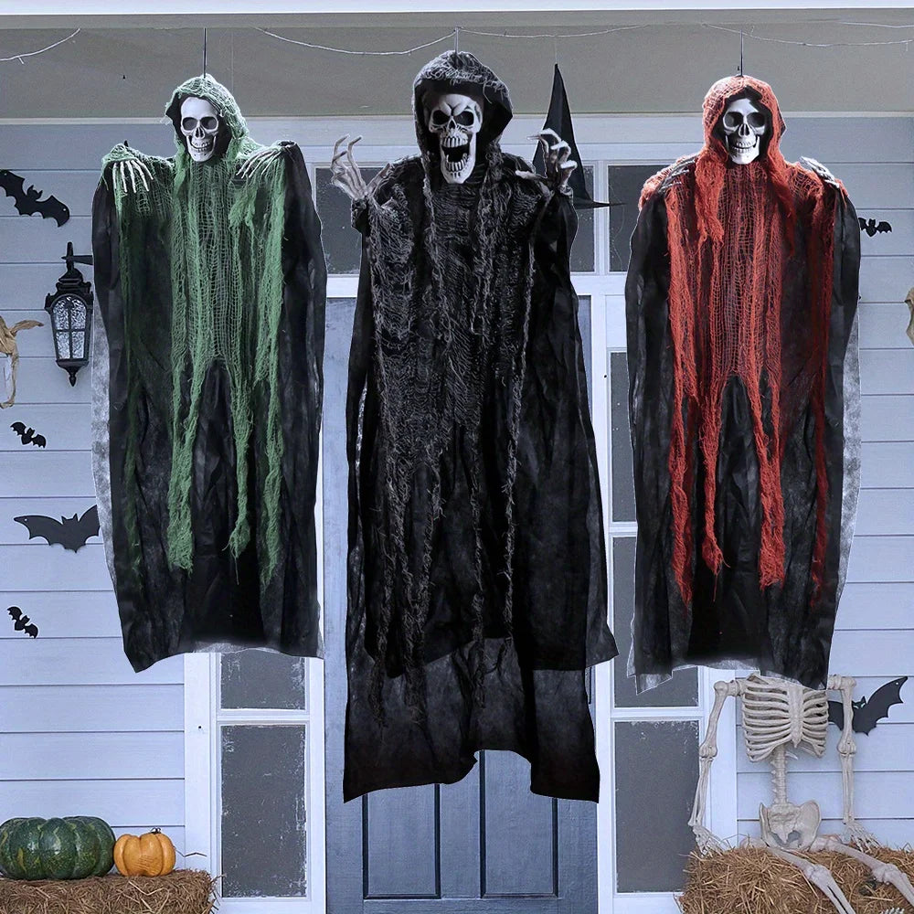 Halloween Hanging Grim Reaper Flying Ghosts, 3 Pack