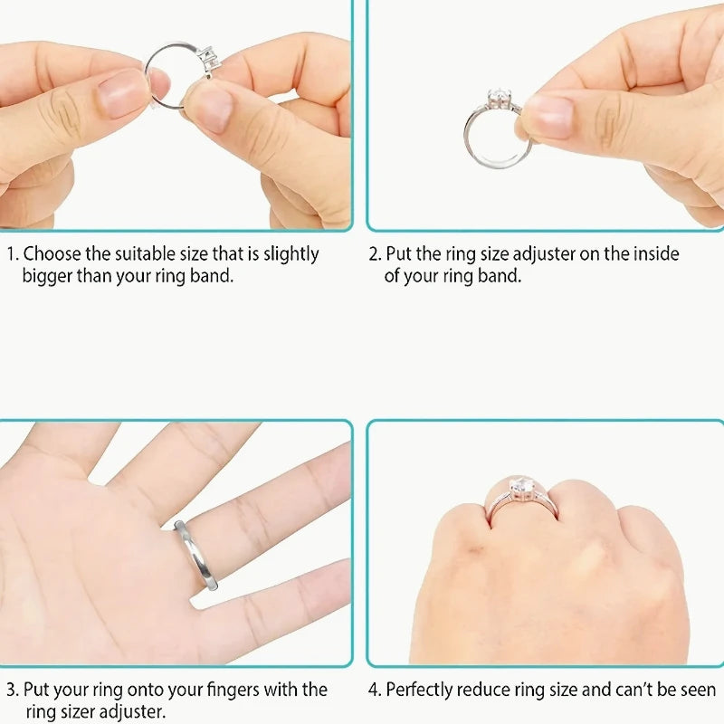 Invisible Ring Size Adjusters, 8 Pieces