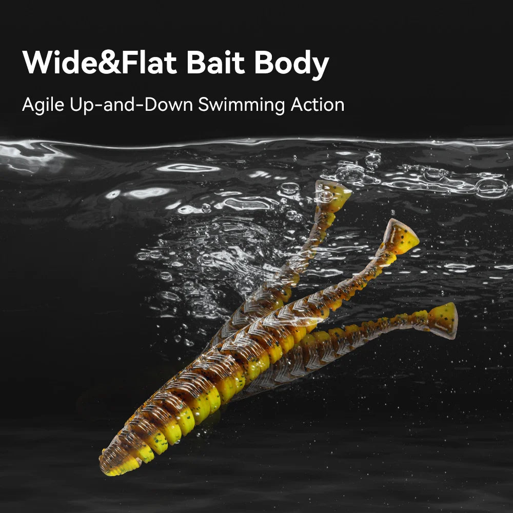 3-Pack Soft Paddle Tail Swimbaits 95mm 12.5g, Scented Shad Fishing Lures