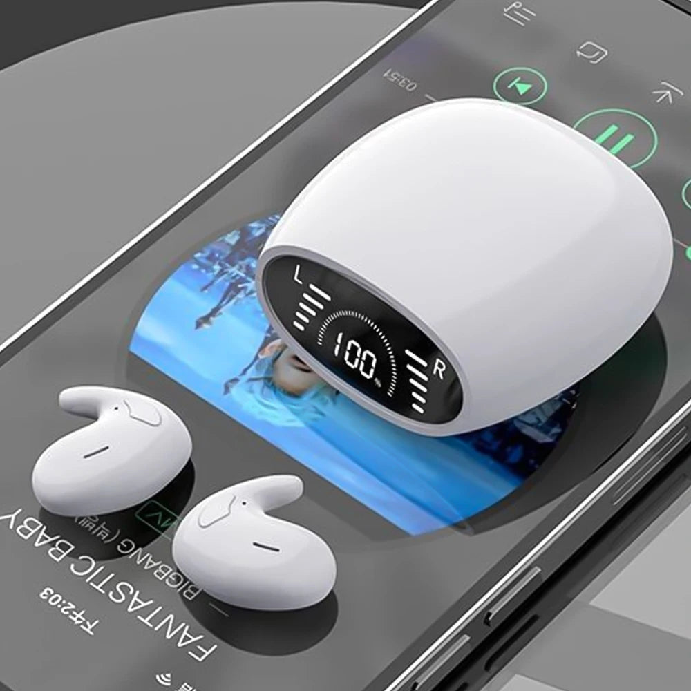 Ultra-Thin Sleep Earbuds, Bluetooth 5.3 Invisible Wireless Earphones for Sleeping and Sports