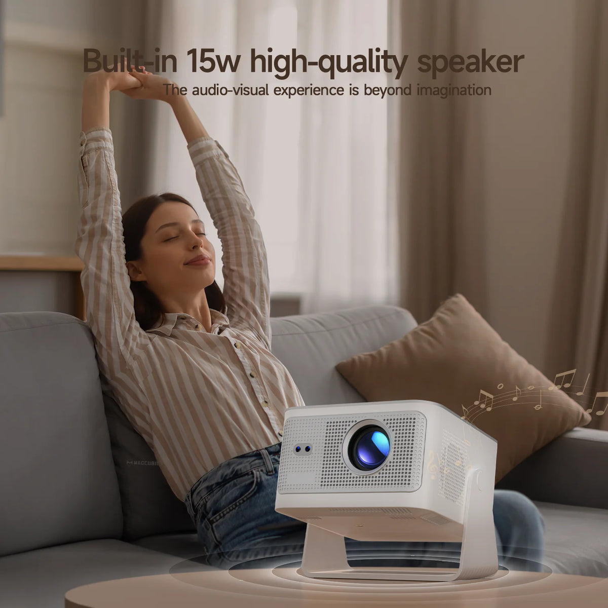 Android 14 900ANSI Projector Auto Focus Native 1080P Support 8K With Wifi6 BT5.4 Portable Movie Outdoor HY350Max