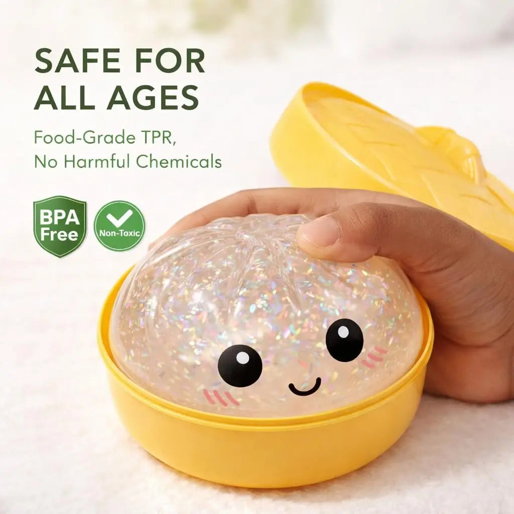 Dumpling Stress Ball with Steamer Basket