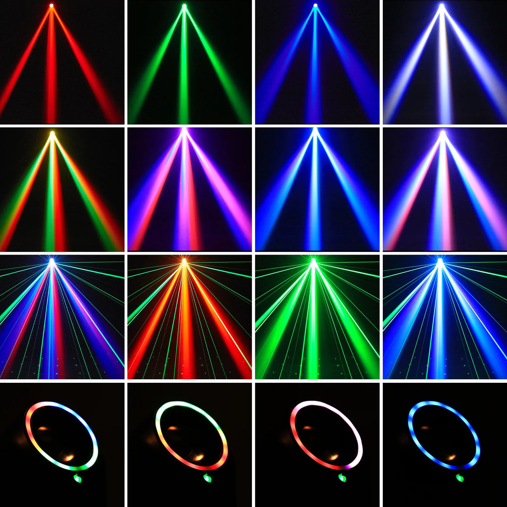 Mini 30W LED Moving Head Spot Light, 4-in-1 RGBW DMX Sound-Activated DJ Light