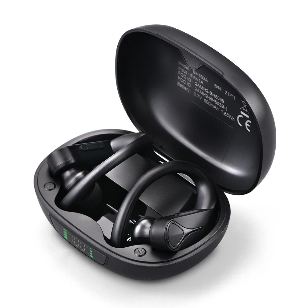 Flame Solo Wireless Earphones TWS Bluetooth 5.4 Earbuds with ENC Noise Cancellation Mic IPX7 Waterproof for Running Sport