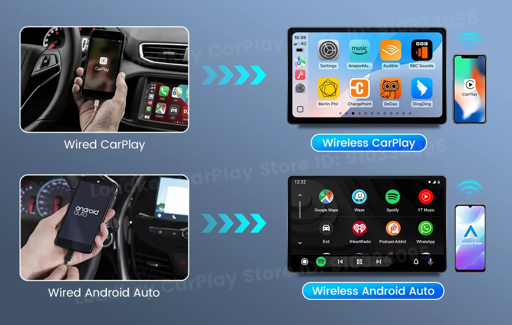 New CarlinKit Mini Ultra3 Wireless CarPlay Adapter Android Auto Wireless Dongle 2-In-1 Wireless Adapter Auto Connect 5.8G Wifi