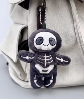 Halloween Mummy and Skeleton Plush Keychain